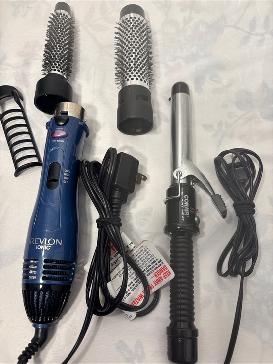 Revlon & Conair Other - Revlon Ionic Blue Hot Air Styler & Conair Curling Iron Set - Blue (Bundle)